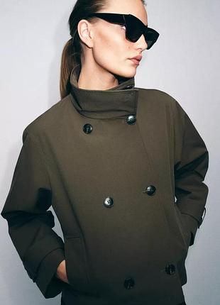 Тренч жіночий хакі zara new
