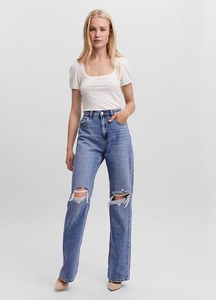 Джинси сині жіночі джинси з рваностями vero moda 29/30