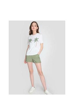 Футболка біла h&m з пальмами