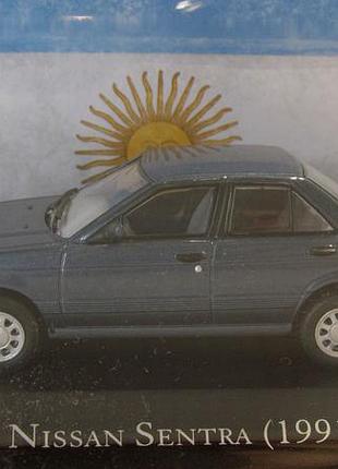 Nissan sentra 1991, altaya 1:43 запечатанный блистер. носсан сентра 1991