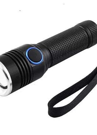 Фонарь bl-r842/s18-wd229 t6 zoom 1x18650 зу micro usb