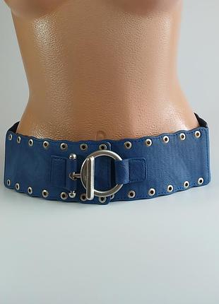 🔥 стильный широкий пояс с металлической пряжкой (эластичный) ремень  женский