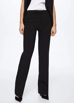 Брюки штани чорні класичні брюки кльош h&m 38/6