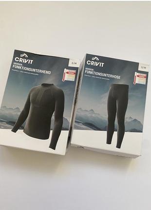 Комплект термобелья с зональной терморегуляцией для мужчины crivit lycra® нова чоловіча термобілизна термореглан термоштани