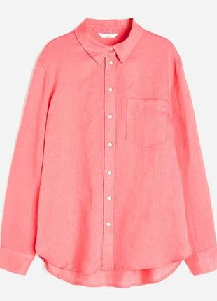 Льняная рубашка h&amp;m