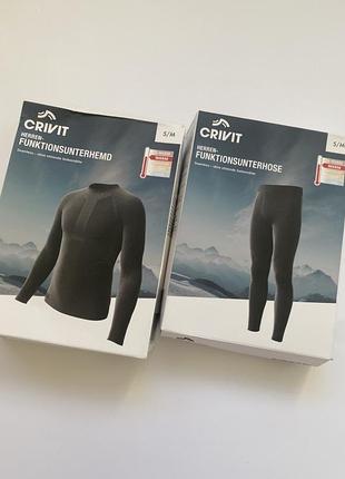 Набор зональное мужское термобелье crivit pro термореглан термоштаны термо белье термокостюм термо комплект германия м l xl xxl чёрный чёрного цвета