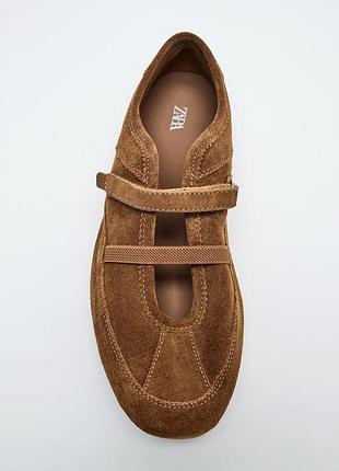 Zara 🛍 кроссовки балетки легкие замш