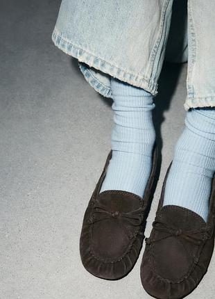 Zara 🛍 макасины легкие замш