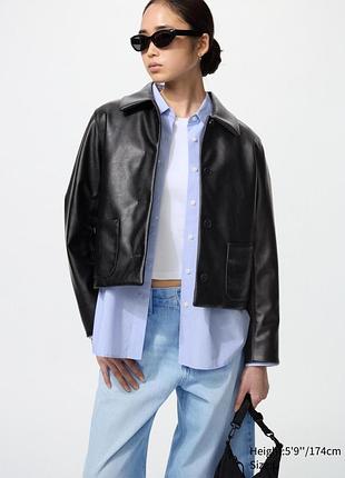Куртка з екошкіри uniqlo