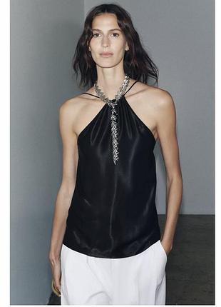 Сатиновий топ zara
