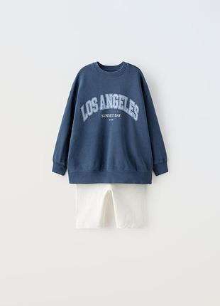Комплект (свитшот+ леггинсы) детский zara 0257/615/3 140 см