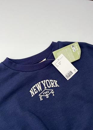 Укорочена кофта h&m синя з флісом, розмір 146 3