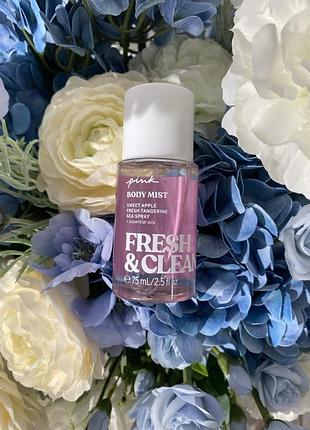 Спрей мини victoria’s secret pink fresh &amp; clean