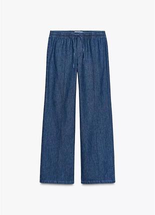 Жіночі легкі літні джинси в піжамному стилі zara розмір 42 xl