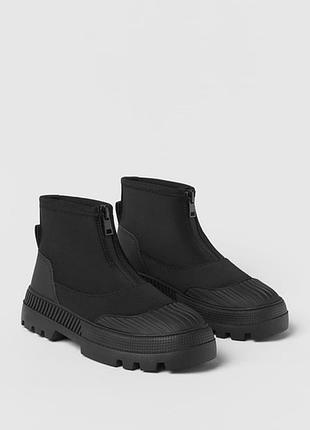 Чорні ботинки чоботи zara 32 розмір