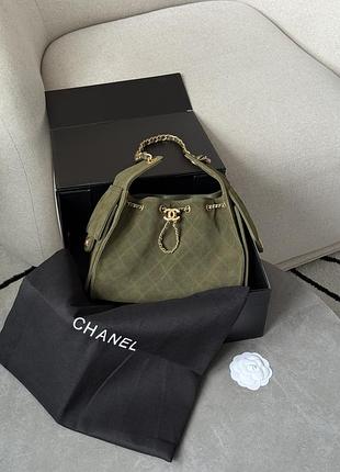 Сумка 25 small handbag suede green💚