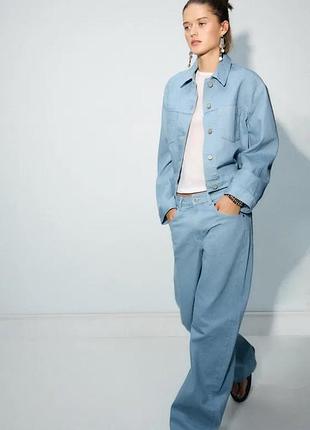 Жіночі широкі джинси tapered leg - full leg zara розмір 36 38 s m