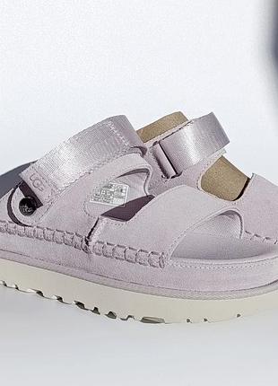 Замшевые сандалии женские шлепанцы ugg goldenstar glide byf us8