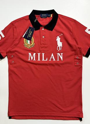 Футболка polo ralph lauren milan червоного кольору, розмір s/m/l/xl