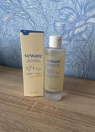 Veware vegan honeysuckle hyaluronic acid 5 toner 200ml  / веганська косметика