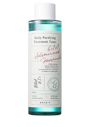 Тонік для проблемної шкіри з центелою та bha-кислотою axis -y  daily purifying treatment toner 200 мл