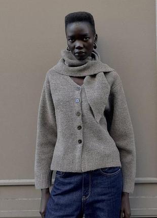 Новинка! трикотажний піджак/кардиган/светр/кофта на ґудзиках zara.