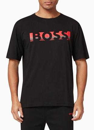 Футболка boss logo t-shirt in cotton jersey