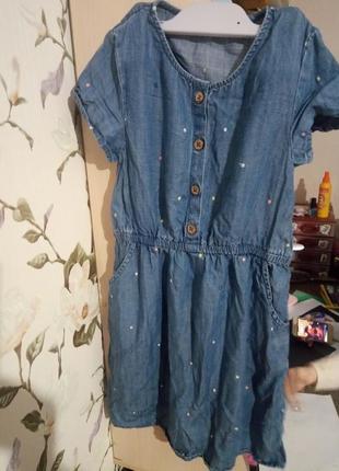 Тонкий джин плаття на дівчинку 9-10 років