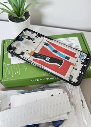 Дисплейний модуль (lcd + тачскрін + рамка) huawei ascend mate mt1-u06, чорний, новий, сток німеччина