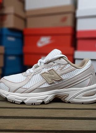Жіночі кросівки new balance 740 білі з бежевим
