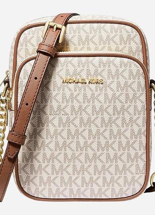 Сумочка michael kors jet set travel medium logo crossbody bag