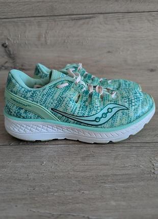 Детские мятные кроссовки б/у saucony freedom iso 31-32 р 20.5 см