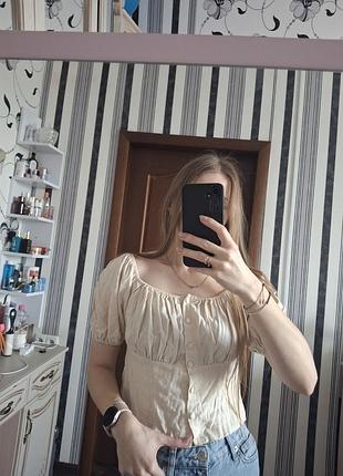 Блуза топ льон