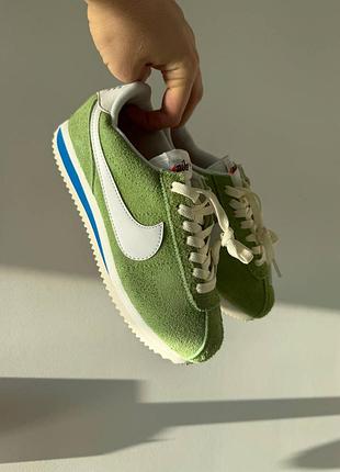 Кроссовки nike cortez vintage green white blue