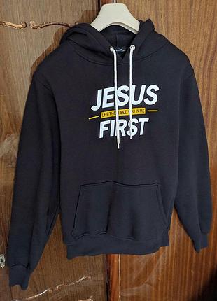 Худи черное jesus first