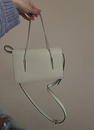Біла сумка через плече від miraton. 2
