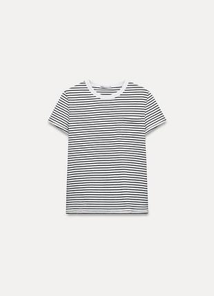 Футболка zara жіноча, з кишенькою, розміри хс-л