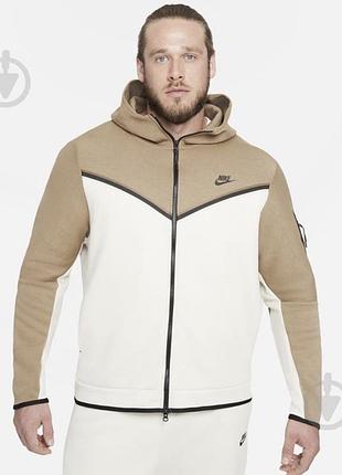 Nike худі джемпер зіпка кофта tech fleece бежева чорна оригінал