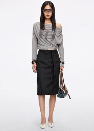 By malene birger paiona womens black knee length skirt minimalist classic elegant стильна, оригінальна, жіноча спідниця від преміального бренду