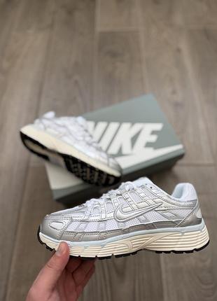 Кросівки nike p-6000 white silver blue