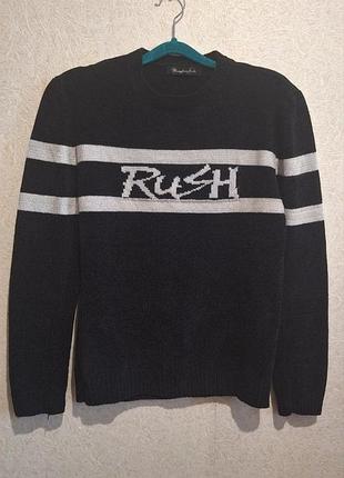 Светр rush dongfanggboshi чорний з смугами