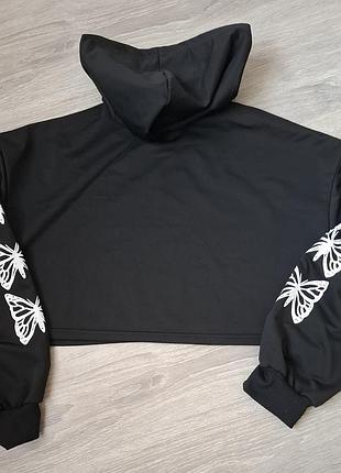 Худи женская, укороченная, оверсайз 4