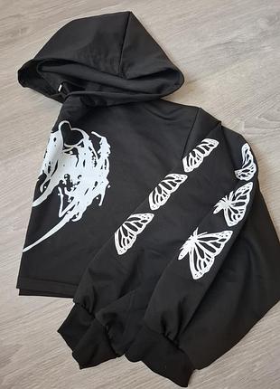 Худи женская, укороченная, оверсайз 9