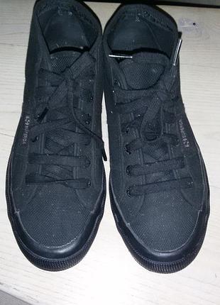 Superga (italy)- черные кеды р.38 (24,5 см)