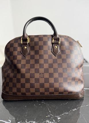 Louis vuitton alma сумка тоут у принт-клітинка lv