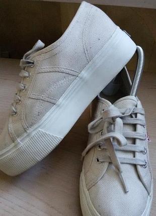 Superga (италия) - низкие парусневые кеды р. 38 (24,5 см)