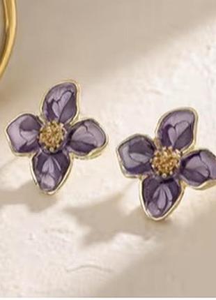 Жіночі сережки квітка 🌺 бажання