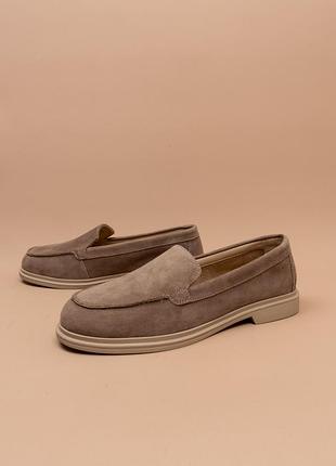 Женские лоферы туфли замшевые бежевые 36-41 allsy 1111789