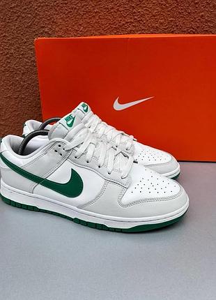 Оригінальні чоловічі кросівки nike dunk low retro 43-44 розмір 28-28.5 см білого кольору натуральна шкіра