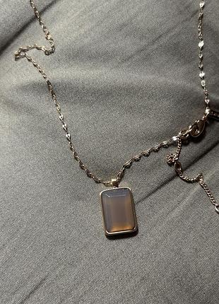 Grey agate підвіска 3